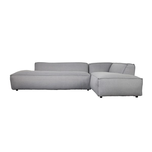 Svijetlo siva kutna sofa s ležaljkom na desnoj strani Zuiver Fat Freddy
