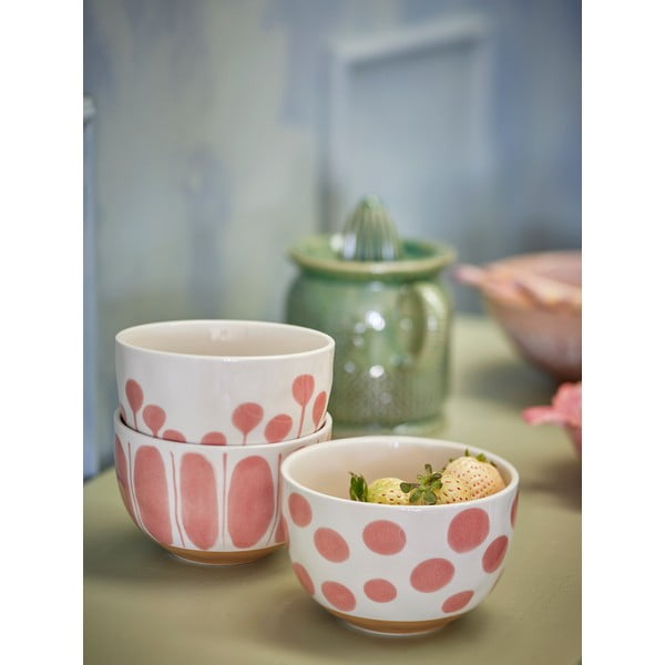 Zdjelice u setu 3 kom od kamenine u boji lososa/krem 500 ml Linora – Bloomingville-image-2