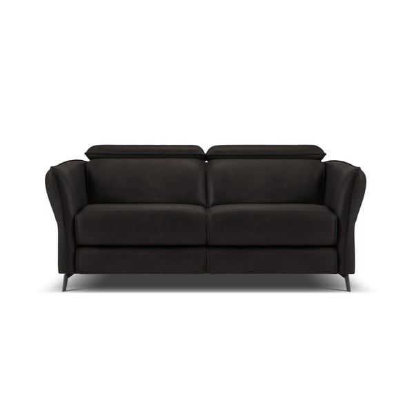 Crna kožna sofa 103 cm Hubble – Windsor & Co Sofas