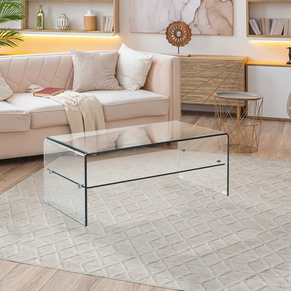 Stakleni stolić za kavu 50x100 cm Cristal Evo – Tomasucci-image-1
