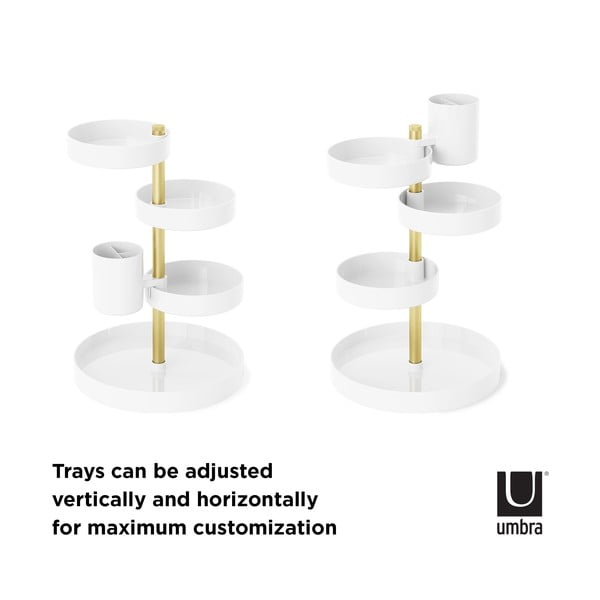 Bijeli plastični kupaonski organizator za kozmetiku Pirouette - Umbra-image-3