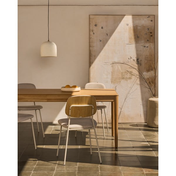 Proširiv blagovaonski stol s dodatnom pločom u dekoru hrasta 90x200 cm Lenon – Kave Home-image-2