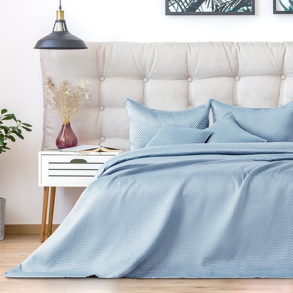 Sivi prekrivač za bračni krevet DecoKing Carmen, 240 x 220 cm