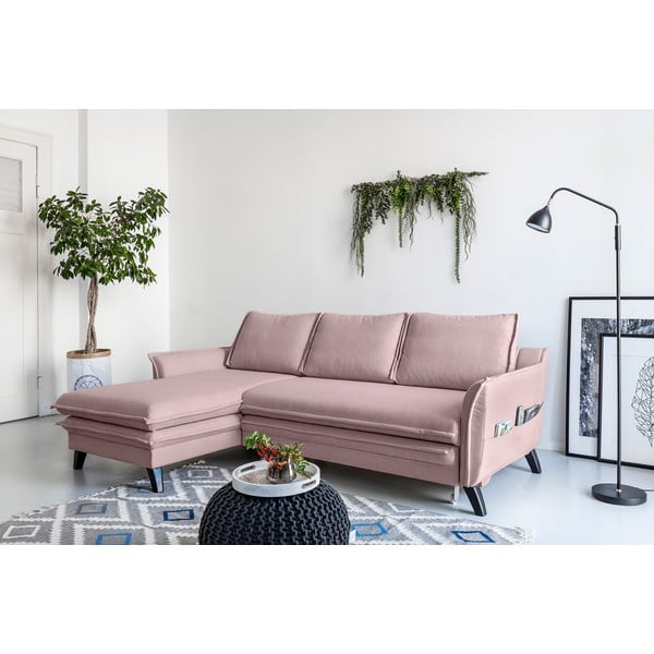 Ružičasta kutna garnitura Miuform Charming Charlie, lijevi kut-image-3