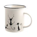 Porculanska šalica Dakls Cats Nero, 310 ml