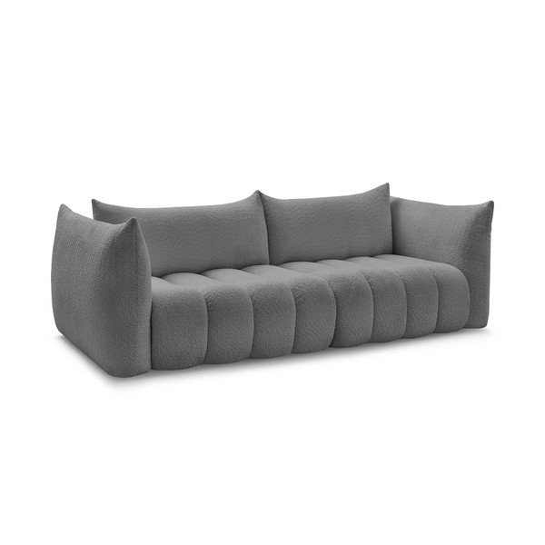 Siva sofa od bouclé tkanine 286 cm Azra – Bobochic Paris-image-2