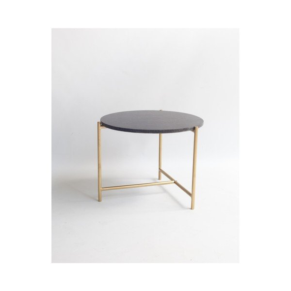 Crni mramorni okrugli stolić za kavu ø 50 cm Morgans - Really Nice Things-image-2