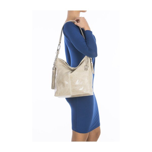 Kožna torba Hobo Beige-image-3