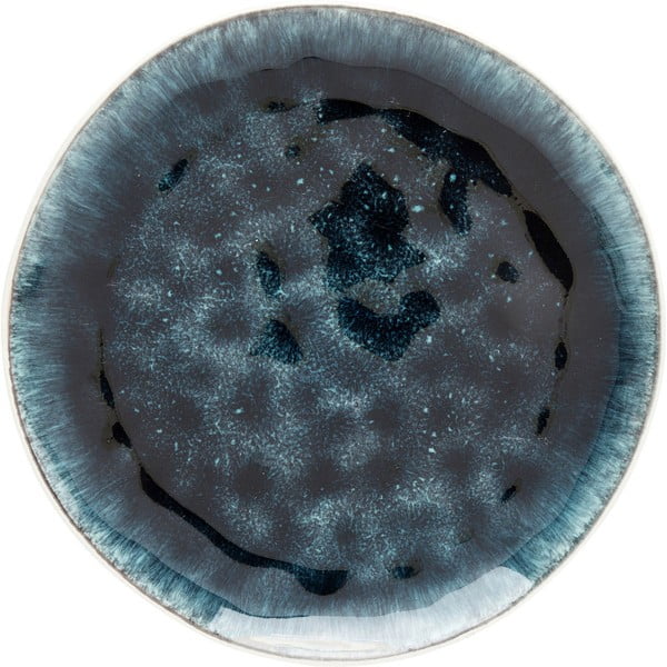 Tamnoplavi tanjur od kamenine Kare dizajn Mustique 21 cm