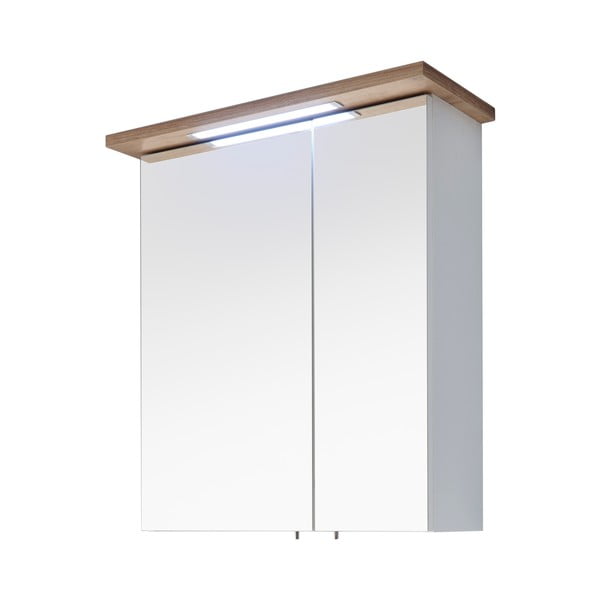 Bijeli viseći kupaonski ormarić s ogledalom 60x72 cm Set 923 - Pelipal-image-2