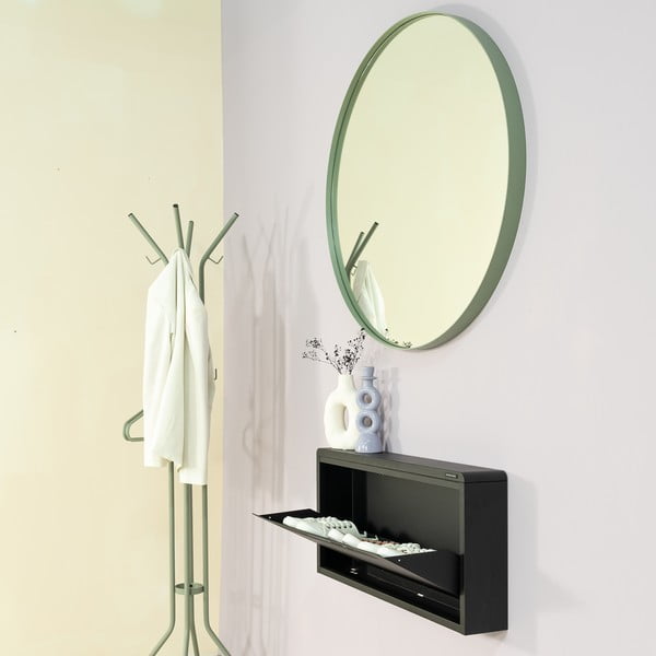 Crni metalni preklopni/viseći ormarić za cipele 75x38x13 cm Mario – Spinder Design-image-1