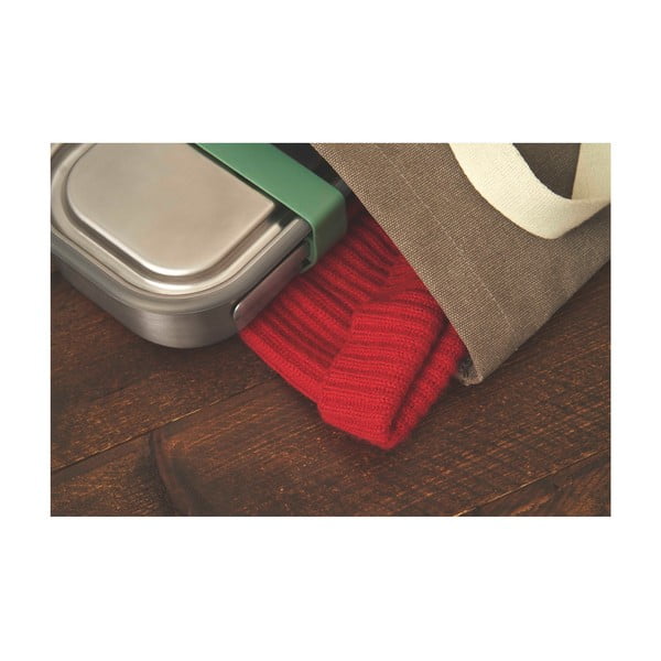 Kutija za užinu od nehrđajućeg čelika sa zelenom trakom Black + Blum, 1000 ml-image-3