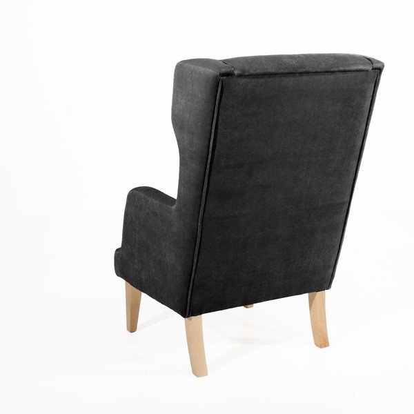 Crna fotelja Max Winzer Bennet Suede-image-4