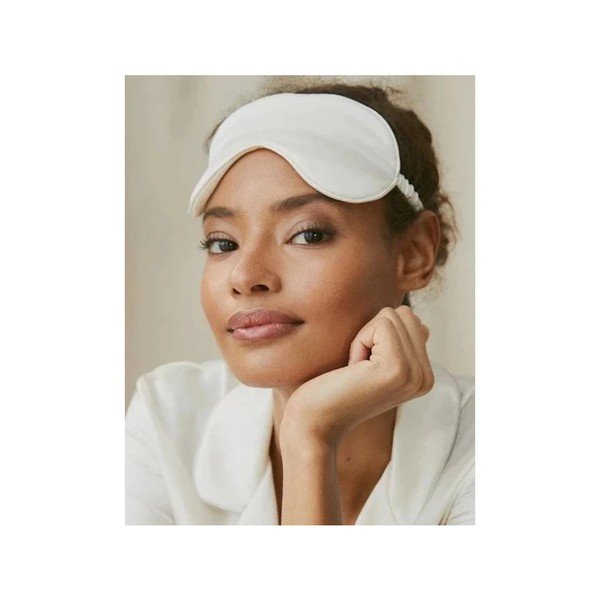 Bijela svilena maska za spavanje White – slip-image-1