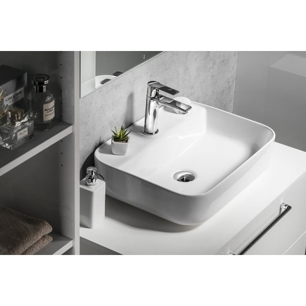 Stojeća slavina za umivaonik u sjajno srebrnoj boji Pax – Sapho-image-2