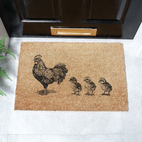 Otirač od kokosovih vlakana 40x60 cm Chickens and Chicks – Artsy Doormats-image-2