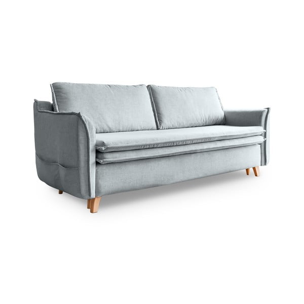 Svijetlo siva sklopiva sofa 225 cm Charming Charlie – Miuform