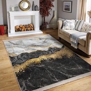 Crno-bijeli perivi tepih 160x230 cm – Mila Home