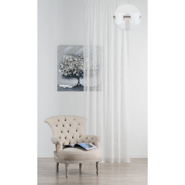 Bijela prozirna zavjesa 140x260 cm Lisandra – Mendola Fabrics-image-1