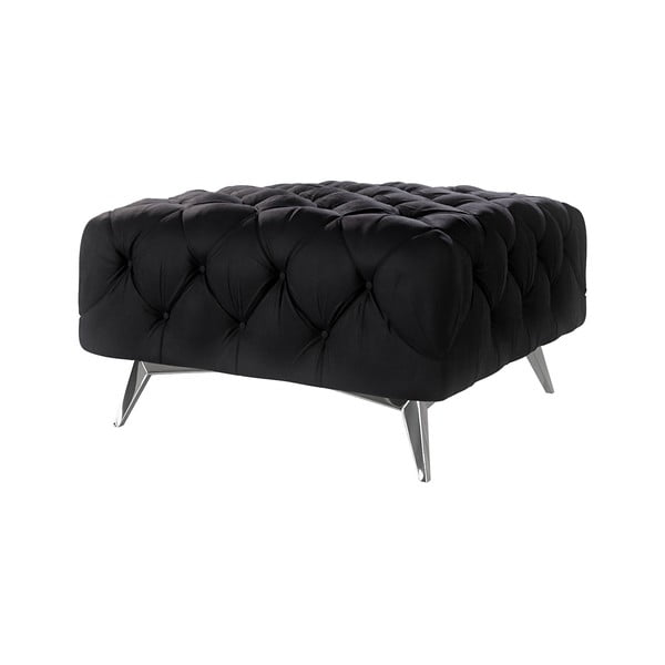 Crni baršunast tabure Chelsea – Ropez-image-1