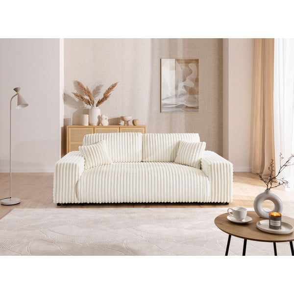 Krem sofa od samta 213 cm Justin – Ropez-image-1