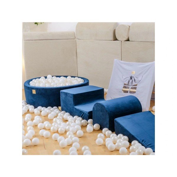 Svijetlo sivi baršunasti set mekanih igrački od pjene 45x143x30 cm Montessori – Meowbaby-image-1