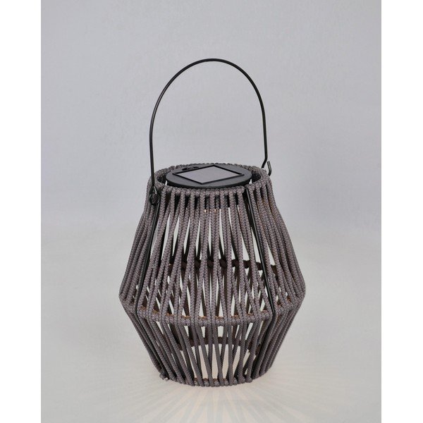 Siva LED lanterna sa solarnim panel (visina 17 cm) Juny – Yes Everyday-image-1