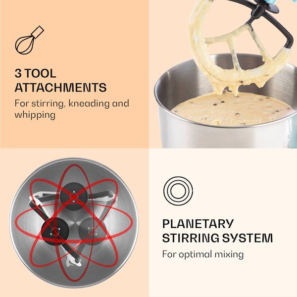 Pastelno plavi kuhinjski robot Klarstein Bella Elegance-image-3