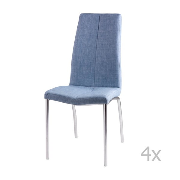 Set od 4 plave blagovaonske stolice sømcasa Carla