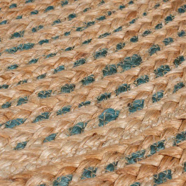 Plavi/u prirodnoj boji okrugao tepih juten ø 133 cm Capri – Flair Rugs-image-4