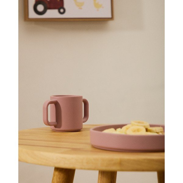 Svijetlo ružičaste/tirkizne silikonske dječje šalice u setu 2 kom Lili – Kave Home-image-3