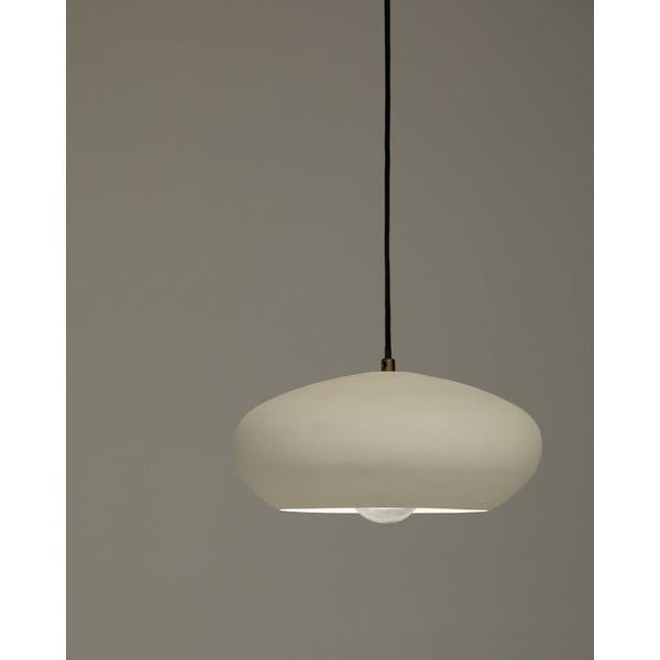 Bijela viseća svjetiljka s metalnim sjenilom ø 40 cm Inda – Kave Home-image-2