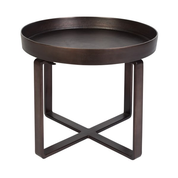 Metalni pomoćni stol od bronce Dutchbone Ferro, ⌀ 51 cm