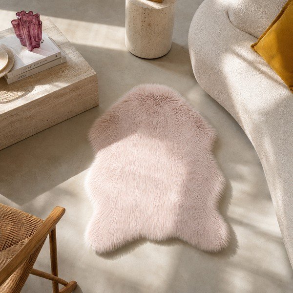 Ružičasta umjetna koža Tiseco Home Studio Sheepskin, 60 x 90 cm-image-4