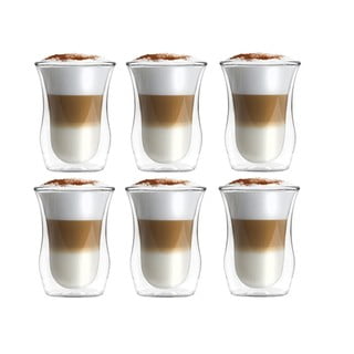 Set od 6 čaša s dvostrukim staklenim stijenkama Vialli Design, 300 ml