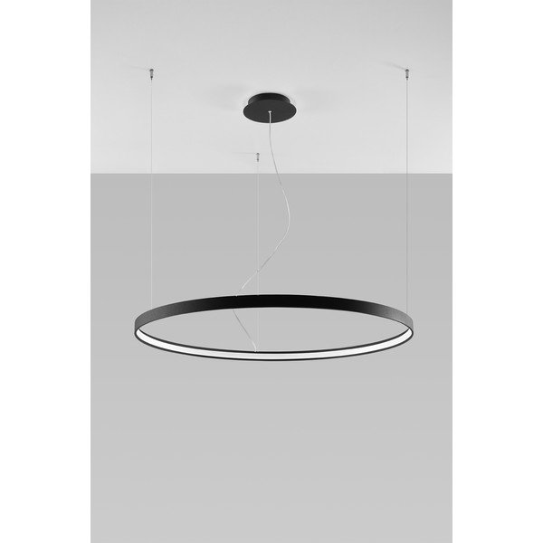 Crna LED viseća svjetiljka aluminijska ø 110 cm RIO – Thoro-image-3