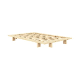 Krevet od masivnog bora s podnicom 120x200 cm u prirodnoj boji Japan – Karup Design