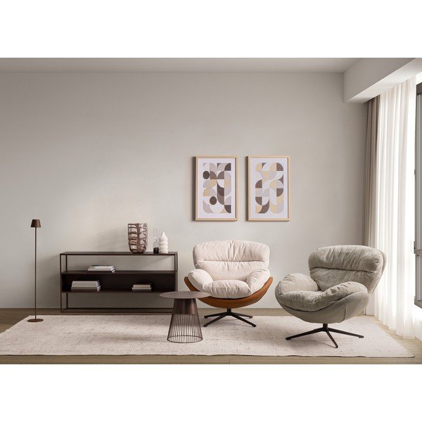 Tamno smeđi pomoćni stol sa staklenom pločom stola 30x140 cm Godric – Bizzotto-image-4