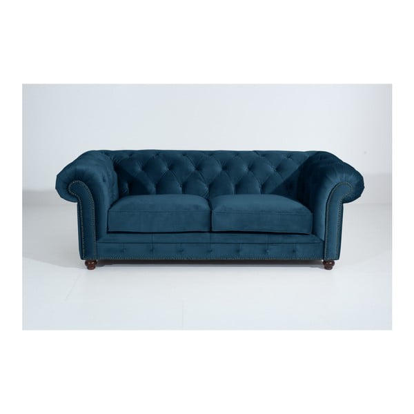 Plava sofa Max Winzer Orleans Velvet, 216 cm