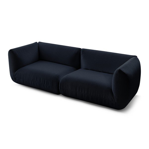Tamno plava sofa od samta 260 cm Lecomte - Bobochic Paris-image-3
