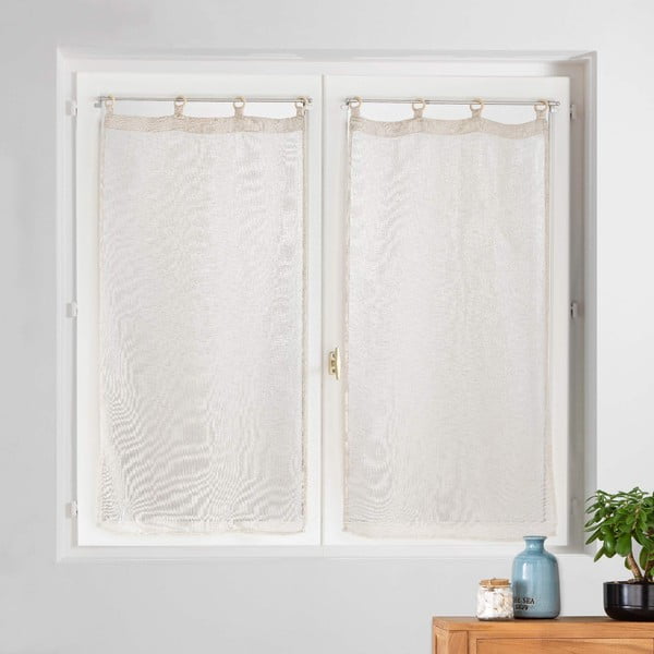 Bež prozirne zavjese u setu 2 kom 60x120 cm Minalisa – douceur d'intérieur-image-1