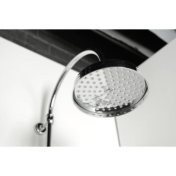 Mjedeni set za tuš kabinu u sjajno srebrnoj boji s termostatskim ventilom s glavom za tuš/sa ručnim tušem 142 cm Antea – Sapho-image-3