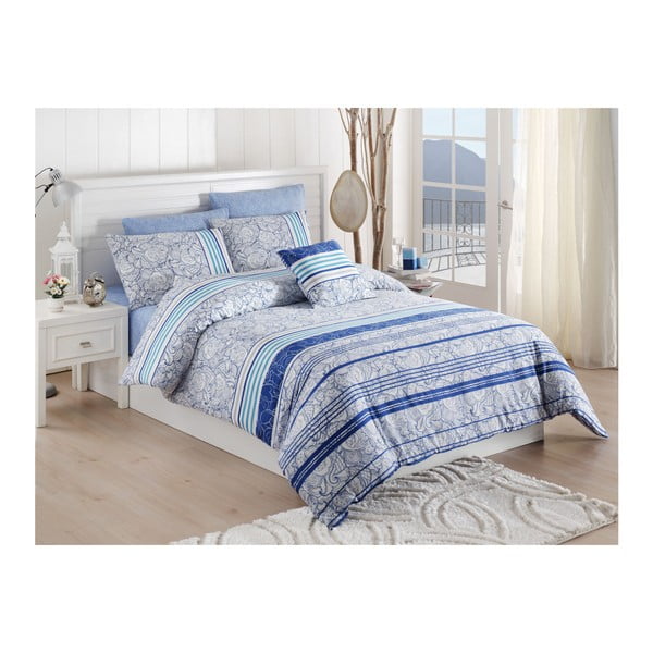 Posteljina s plahtama za bračni krevet Minimalno, 200 x 220 cm
