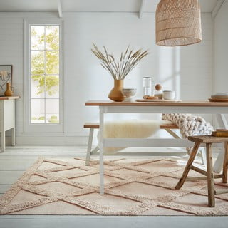 Bež pamučan tepih 80x150 cm Tessa Diamond – Flair Rugs