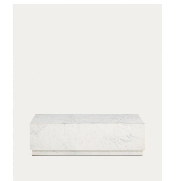 Bijeli mramorni stolić za kavu 50x100 cm Sorein – Kave Home-image-2