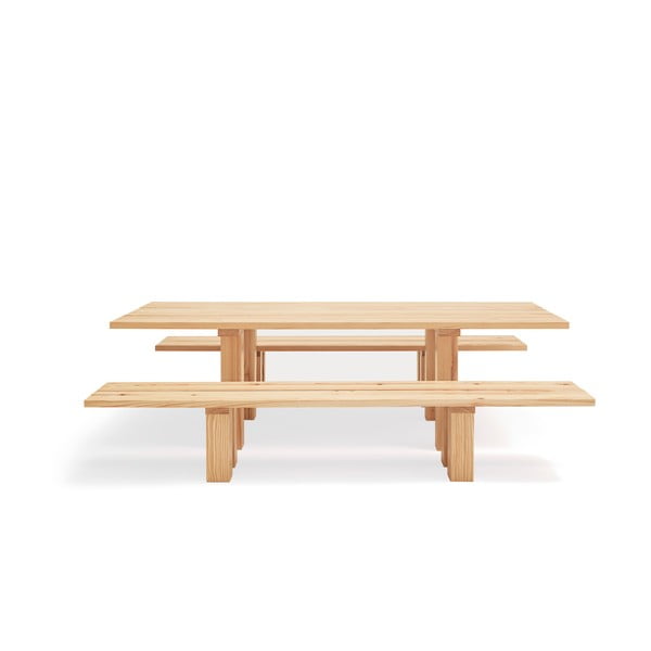 Blagovaonski stol s pločom stola od borovine 100x260 cm Banda – Teulat-image-4