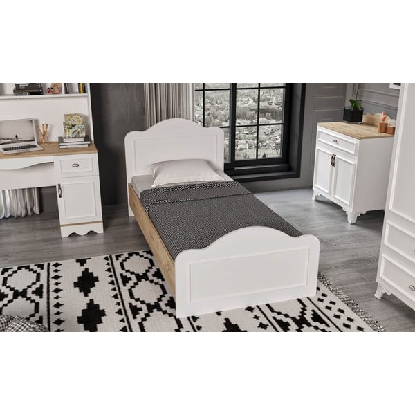 Bijeli/u prirodnoj boji krevet 90x190 cm Alessa – Kalune Design-image-1