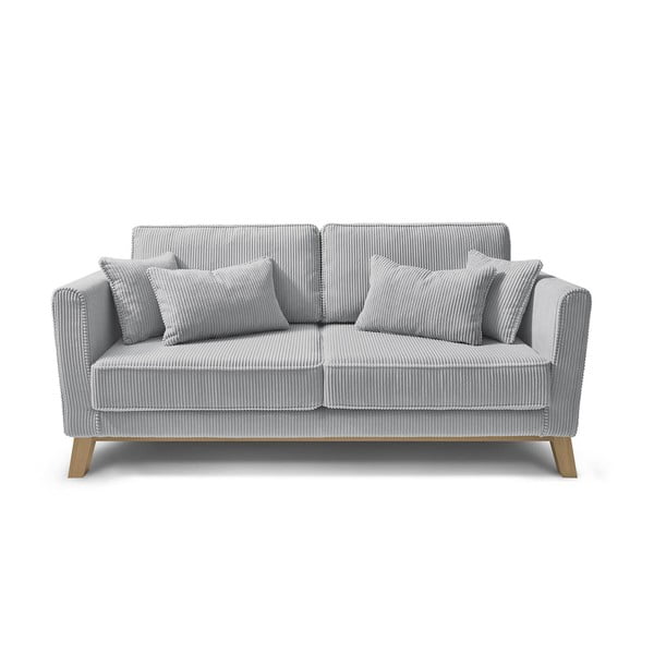 Svijetlo siva sofa od somota Bobochic Paris Doblo