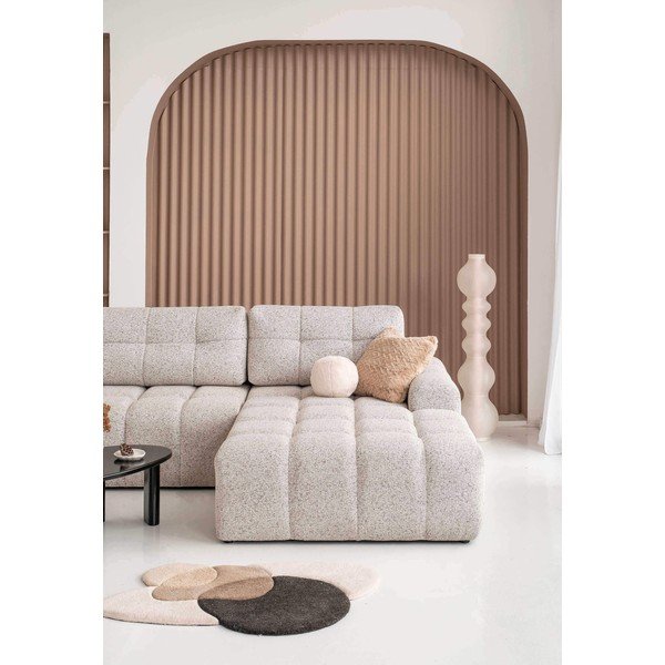 Bež sklopiva/s prostorom za odlaganje kutna garnitura (s desnim kutom) Lulu – Miuform-image-4