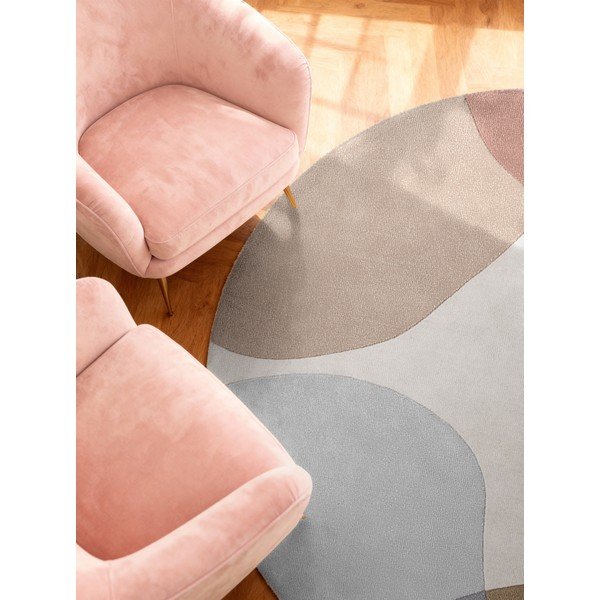 Bež ručno rađen vunen okrugao tepih ø 200 cm Hackney Clarissa – Ted Baker-image-4